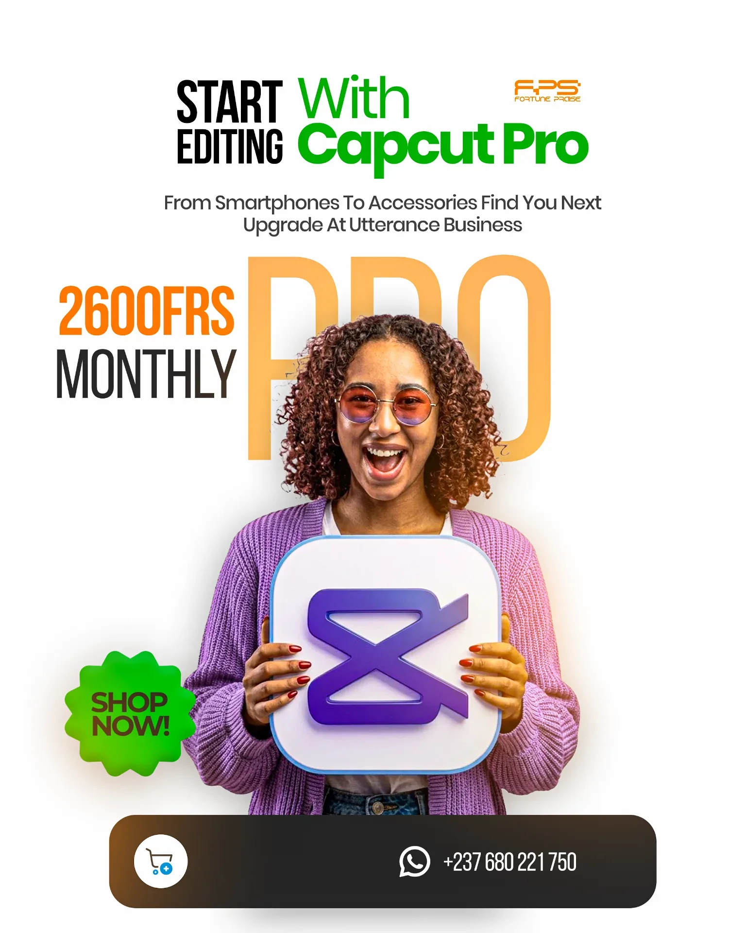 Capcut Pro 2600frs/Month